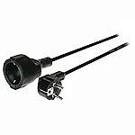 Nedis Rallonge électrique coudée noire - 5 mètres - Câble dAlimentation Schuko Mâle coudé vers Schuko Femelle - 5...