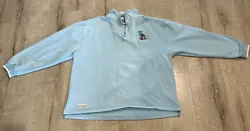Disney Pooh Eeyore Sky Blue Quarter Zip Pullover Sweatshirt XL. This Item Is Pre-Owened. Please See All Photos For...