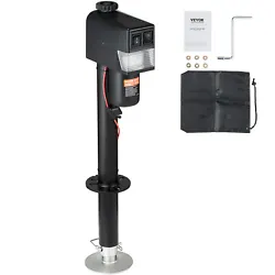 VEVOR power trailer jack with a load capacity of up to 3500 lbs. Crafted from durable carbon steel with a rust-proof...