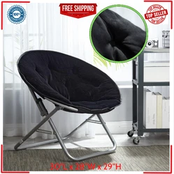 The Mainstays saucer chairs cushion is made from durable, plush 100 percent polyester upholstery. The faux-fur material...