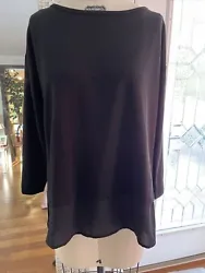 Loft Lounge Long Sleeve Black Classic Ladies Tunic Knit Top Excellent Condition!. Condition is 