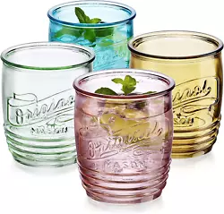 Artisan Kitchen Glasses for Dining and Table - Red, Yellow, Blue, and Green Glass Tumblers. Would you like to impress...