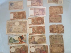 lot de 16 billets français Et 1 Belgique. Pour plus de renseignements contactez moi