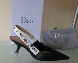Christian Dior JaDior slingback sandals. Very comfortable and sexy pair of shoes. Color- BLACK. This is the only way I...