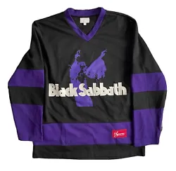 Elevate your activewear game with this 100% authentic Supreme x Black Sabbath Hockey Jersey in size M. This regular fit...