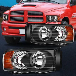 Headlights Desgined to Fit For 2002-2005 Dodge Ram Pickup Truck ,this lights can not only update the appearance of...