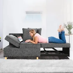 ⭐【Easy to Assemble】The couch bed can assemble without other tools in 10 minutes. Widely Use: Because of folding...