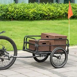 Need a garden wagon that you can take out and about on your bike?. The bike wagon trailer is made of steel construction...