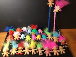Lot of 27 Troll Pencil Toppers.