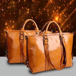 Women Leather Tote Bag, Large Commute Handbag Shoulder Bag Zipper Work Satchel Features ---Large Capacity Top Handle...