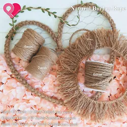 Material: BURLAP. ♥ PEONY LOVE ♥ Natural Burlap Rope. For decorations, art & craft only, not for food processing...