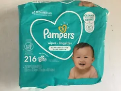 Pampers Baby Wipes Fragrance free 3X Pop-Top, 216 Ct.