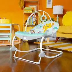 The Bright Starts Wild Vibes Infant to Toddler Rocker is 2 seats in one. Soothe your newborn with the baby rocker...