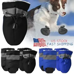 4Pcs Pet Dog Boots. Type: Dog Puppy Shoes. This paw protectors can keep them warm, dry and comfort in cold weather....