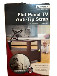 Sanus Elements Flat Panel TV Anti tip Strap Universal Fit ELM701 B1 Fit Up To 60” New In unopened box.