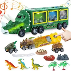 Both boys and girls love dinosaur cars. Dinosaur Car Toys Carrier with Dino Toys, Children will have a lot of fun while...