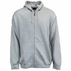 Basic Full Zip Hoodie. Occasion: Casual. Color: Grey. Comfort Never Felt So Good- Made With A Cotton-poly Blend This...