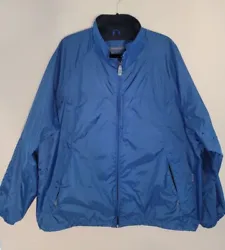 Weather Tamer Mens Jacket Size XL Blue Full Zip Waterproof 2 front pockets.  Used.  Great condition.  Cellphone...