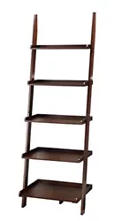 Available in multiple finishes, this piece features 5 tiers of spacious shelving for collectibles, books, and even...