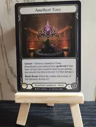 Flesh and Blood TCG Amethyst Tiara Dynasty DYN171 Rainbow Foil Majestic. From pack to sleeve. The card comes as...