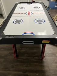 ESPN Air Hockey Game Table: Indoor Sports Gaming Table Set Assorted Styles.