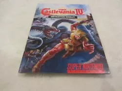Super Castlevania IV 4 Original Authentic SNES Super Nintendo Manual Only -in very good condition - see pictures