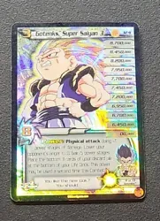 Dragon Ball Z Card Gotenks Super Saiyan 3 foil limited 124 score  Will be shipped in a hard plastic sleeve to protect...