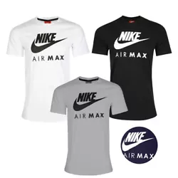 Nike Mens T-Shirt Slim Fit Athletic Air Max Short Sleeve Crewneck Fitness Tee, Black, 2XL.