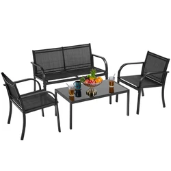Our 4-piece patio furniture set is perfect for any patio place such as the garden, backyard, poolside, and porch. The...