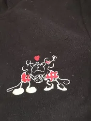 Disney Kissing Mickey/Minnie Mouse 2 Piece Pajamas Set w/ears & feet Size M.