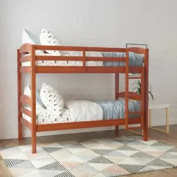 The Mainstays Wood Bunk Bed provides a sturdy, durable solution for small room.. Condition is New. Shipped with USPS...