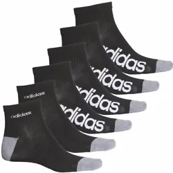 These adidas Superlite Linear Logo socks are made from AEROREADY fabric that provides wicking, cushioned comfort for...