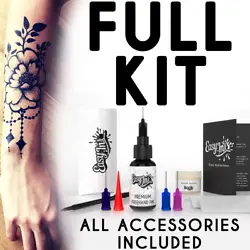 Our premium ink results in themost black to blue stain that looks just like a real tattoo. Our premium formula is fully...