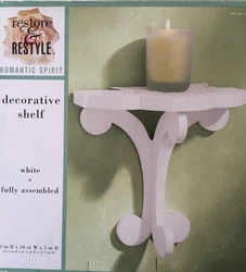 Romantic Spirit Decorative Wall Shelf. White, Fully Assembled.