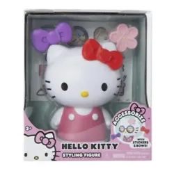 Hello Kitty 5 Inch Styling Figure With Accessories, Stickers, and Bows.