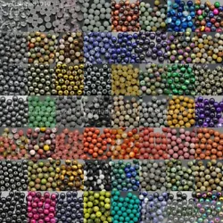 Wholesale Mixed Natural Gemstone Round Spacer Beads 4mm 6mm 8mm 10mm 12mm Pick. PCS: 4mm(40pcs Beads), 6mm(30pcs...