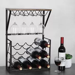 Multifunctional Rack: This countertop wine rack can hold not only wine bottles & glasses, but also place stuffs like...