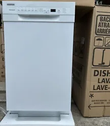 The Frigidaire 18 in. Remove 99.9% of common household bacteria with the Sanitize Cycle, while the space saving design...