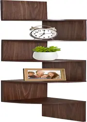 DURABLY MADE - the 5 tier wall mount corner shelves are lightweight yet sturdy. They are made of durable MDF laminate....