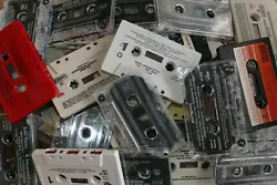 Random lot of 50 tapes, no inserts or cases. Use them for arts & crafts projects. A few may have writing or a sticker...