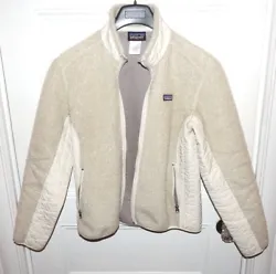Patagonia Classic Retro-X Jacket Synchilla Vintage Women’s Size M Natural White. Condition is 
