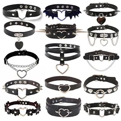 Edgy and Romantic: Embrace a unique blend of gothic and romantic aesthetics with our Gothic Punk leather Choker....