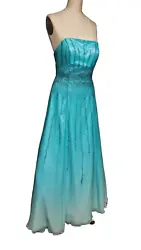 Perfect for Quinceanera or Prom. Elsa from Frozen. Fantasy Blue Beaded Dress /Gown. Halloween Blue Fairy or. 