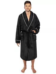 SOFT FLEECE MATERIAL : Enjoy the comfort of flannel fleece with our fluffy soft, lightweight, yet warm robe. Made with...