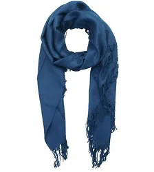 Style: Scarf, Shawl, Wrap. Color/Pattern: Solid Ocean Blue. This blue is a dark blue with a tint of teal. Care...