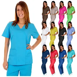 NATURAL UNIFORMS MOCK WRAP FULL SETS ( TOP + PANTS ) MM001. Our mock wrap scrub set is the latest in contemporary scrub...
