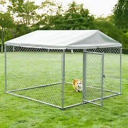 This is a high-quality chain link dog kennel suitable for all kinds of pets. It is equipped with a all-weather and UV...