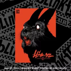 Blink 182 Poster Hershey PA Pennsylvania Concert 2023 Tour Ken Taylor Blink-182. Stored flat. Mint condition.