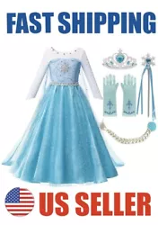 Includes matching tiara (light assembly), wand, braid and set of gloves. Gentle wash, tumble dry low.
