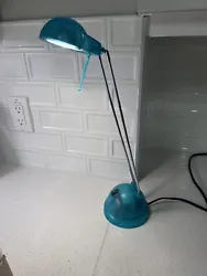 Vintage 90s IKEA Extendable Telescoping Desk Lamp translucent green blue. Works great. Missing the little plastic thing...